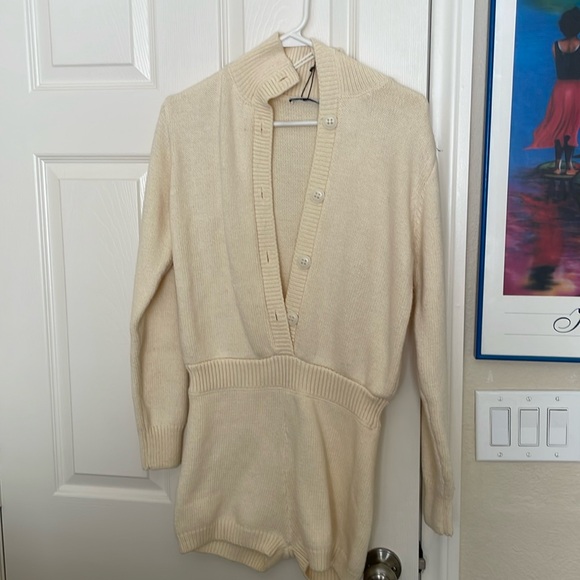 Zara cream knit romper / play suit